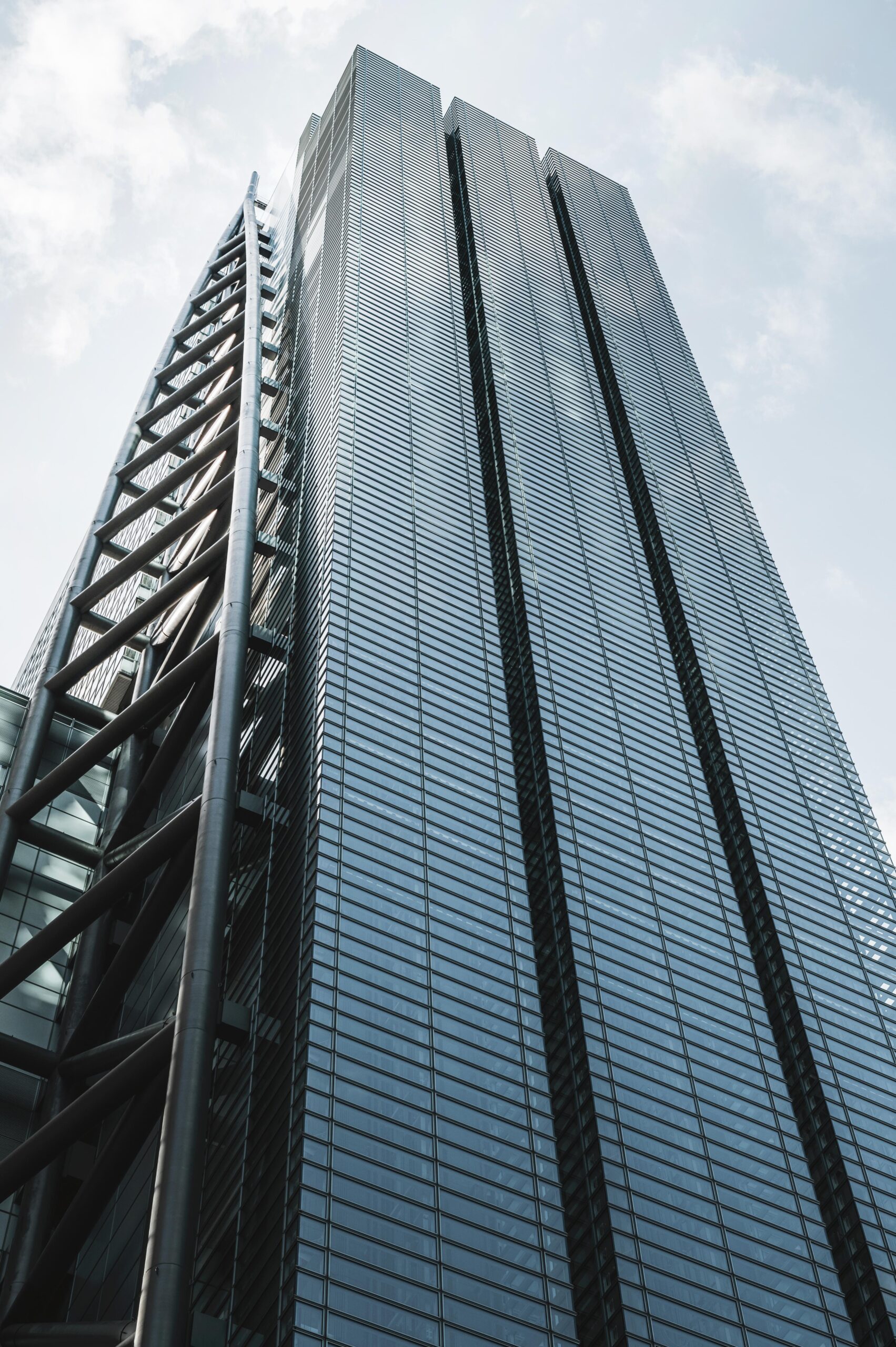 low-view-modern-skyscrapers-office-buildings